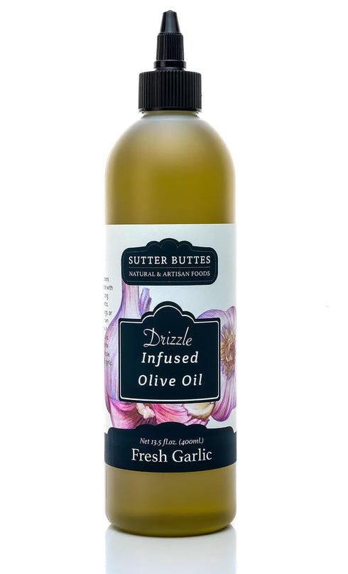 Sutter Buttes Garlic Infused Extra Virgin Olive Oil Drizzlers in Award-Winning Flavors! - 400