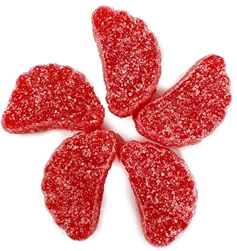 2.5 SweetGourmet Cherry Fruit Slices Sugar Coated Jelly Candy, Pound Bulk Bag