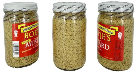 Boetje's 3 Pack 8.5 Award Winning Stone Ground Dutch German Style Mustard Ounces