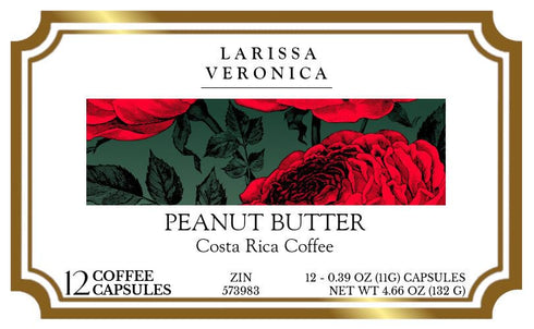 Larissa Veronica (12 573983) 2 Pack Peanut Butter Costa Rica Coffee (Single Serve K-Cup Pods) (Gourmet, Naturally