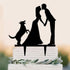 Wedding Cake Toppers with Dog Party Engagement Decoration