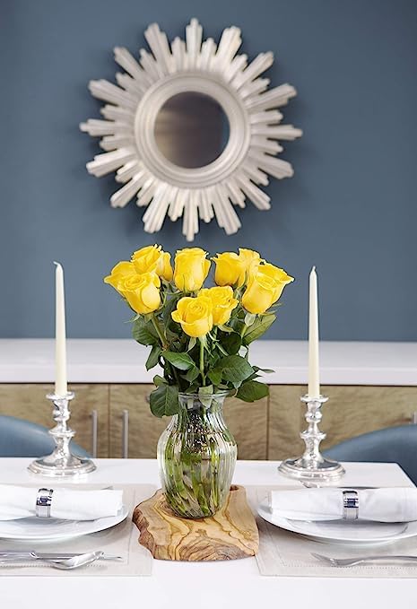 12 KaBloom - Yellow Roses without vase - Fresh Flowers for Birthday, Valentine's & Mother's Day