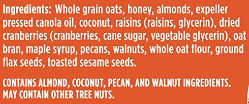 (6 Bear Naked Granola Cereal, Whole Grain Granola, Breakfast Snacks, Fruit and Nut Medley Bags)