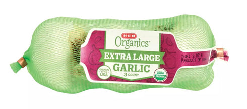 Generic Organic Large Garlic Bulbs 3 Pack Fresh Whole Garlic Heads