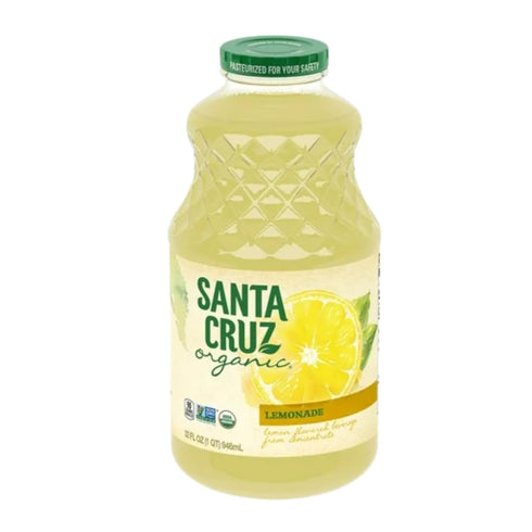 32 oz 4 Pack Santa Cruz Organic Lemonade, Organic, Non-GMO, Refreshing Citrus Beverage