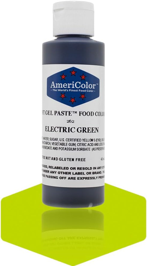 Americolor Soft Gel Paste, 4.5 oz, Electric Green