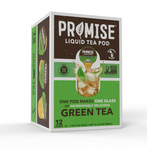 Pack 12 Promise Tea by Java House - Cold-Brewed Tea Concentrate Pods - Ethically Sourced - Green Tea