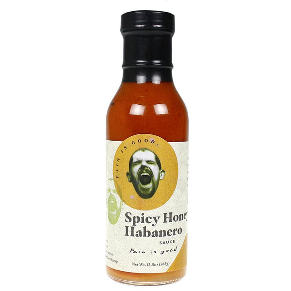 Pain is Good - Spicy Honey Habanero Screaming Wing Sauce - 13.5oz Bottle - Made