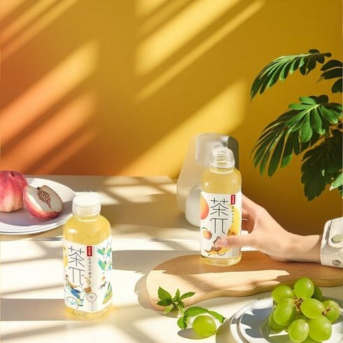 Visit the Store -16.9 oz, 500mL, 15 Pack Tea PI Iced Tea Peach Oolong Tea Sweet Iced Fruit Tea Bottles, Real Juice, fl