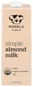 Mooala Organic Simple Almond Milk, 32oz - 3 Ingredient, Shelf Stable, No