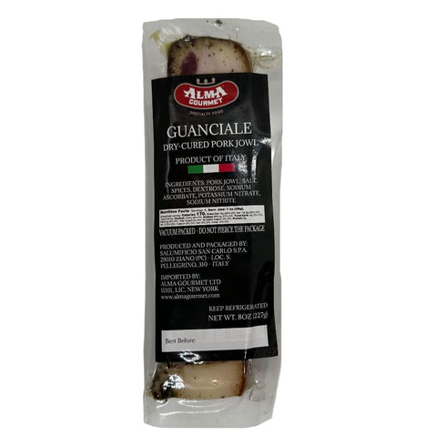 3 8 oz (227g) Pack 2 Alma Gourmet Guanciale From Italy Italian Dry-Cured Pork Jowl, Aged Approximately Months Imported