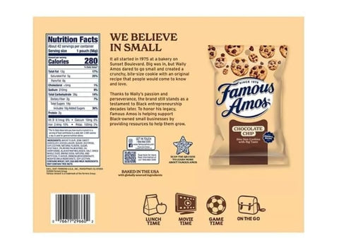 Generic 2 oz (42 Count) Chocolate Chip Cookies, Bite-Size, Individual Bags