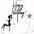 Elegant Lady Happy Birthday Cake Topper - Acrylic Durable Cake Party Decoration, High Heels Lady/Women Party Cupcake