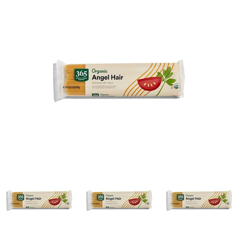 365 by Whole Foods Market, Organic Angel Hair Pasta, 16 Ounce (Pack