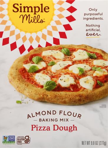 9.8 (Pack 2) Simple Mills Almond Flour Baking Mix, Cauliflower Pizza Dough - Gluten Free, Vegan, Plant Based, Ounce