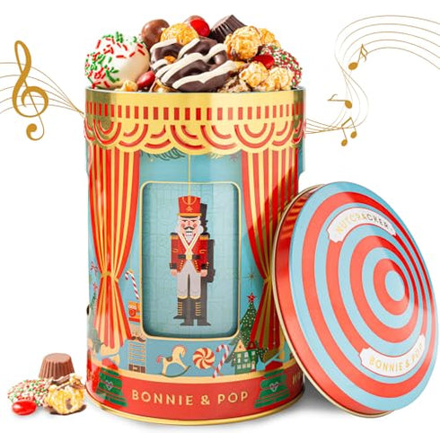Christmas Gift Basket- Gourmet Food Gifts - Plays Music - Holiday Chocolate
