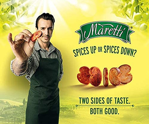 5 oz. (Pack 6) Maretti - Bruschette Chips with Tomato, Olives & Oregano - All Natural Oven Baked Bagel Chips - Good