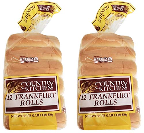 Country Kitchen Frankfurter Rolls for Hot Dogs or Maine Lobster - Pack of 12