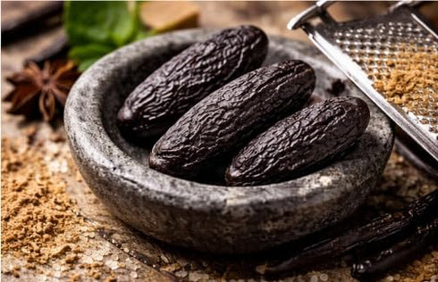 3 100% Premium Tonka Beans Whole Pieces | Natural Dried Tonquin Beans | Intense Vanilla, Almond & Spice Aroma | Gourmet