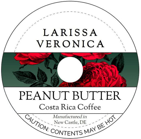 Larissa Veronica Peanut Butter Costa Rica Coffee (Single Serve K-Cup Pods) (Gourmet, Naturally Flavored,