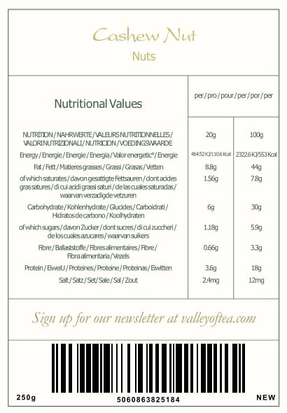 Whole Cashew Organic Nut - Unroasted and Unsalted - Organic Cashews Unsalted Cashew Unroasted Nuts