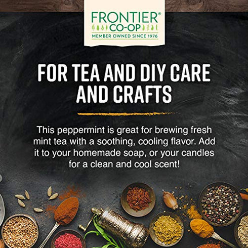 Frontier Co-op Organic Cut and Sifted Peppermint Leaf, 2.05oz