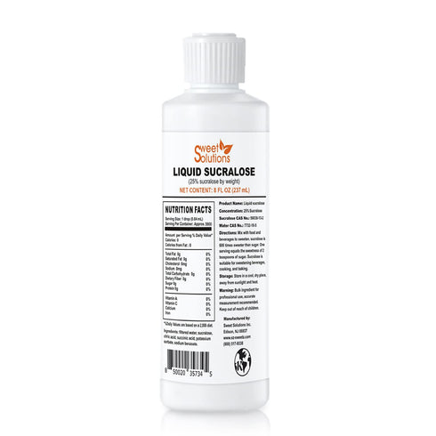 Concentrated Liquid Sucralose Sweetener, 25% Concentrated Sugar Alternative, 8 oz. Bulk for