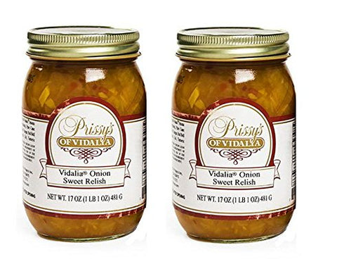 Prissy's of Vidalia Sweet Onion Relish, 16 Oz (Pack of 2) Fat