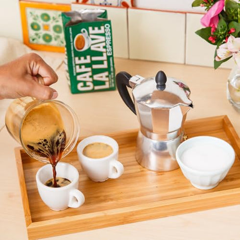 16 oz (Pack 3) Cafe La Llave Dark Roast Ground Espresso Coffee, Bricks of Cuban Style, Bold & Rich Flavor