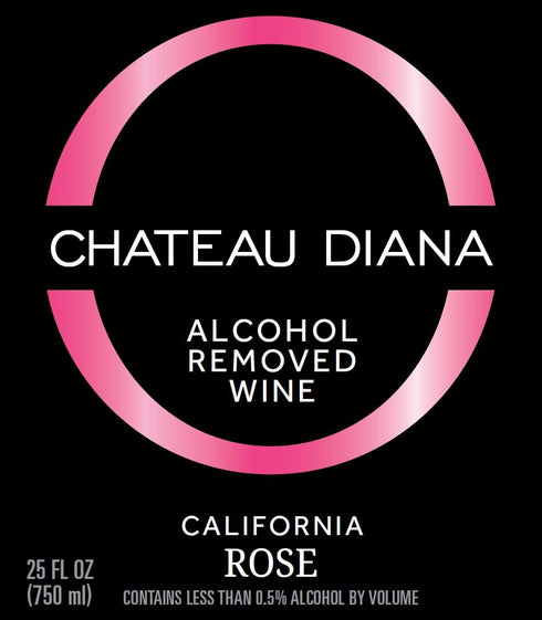 (3x 750 ml.) Chateau Diana Zero Alcohol Removed California Rose Wine