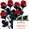 FavorOnline Christmas Dozen Red Chocolate Roses Gift Bouquet - Solid Premium 9 1/2"