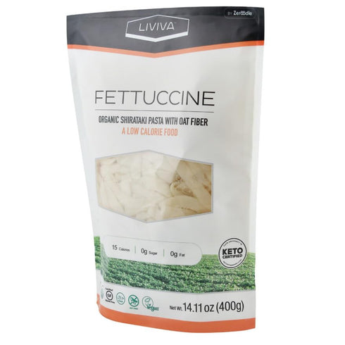 2 (36.67 oz) LIVIVA Shirataki Konjac Fettuccine Noodle Pk Diabetic-Friendly Low Carb, Low Calorie Pasta Noodles Ready