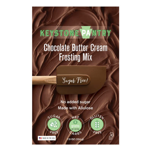 7.9 oz 6-Pack Keystone Pantry Sugar-Free Butter Cream Frosting Mix Bag Sugar & Gluten Free Kosher Dairy Zero Net Carbs