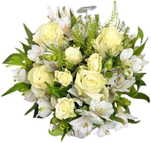 Farm Direct Fresh Bouquet (Vase Included) - Alstroemeria and Rose Bouquet 14