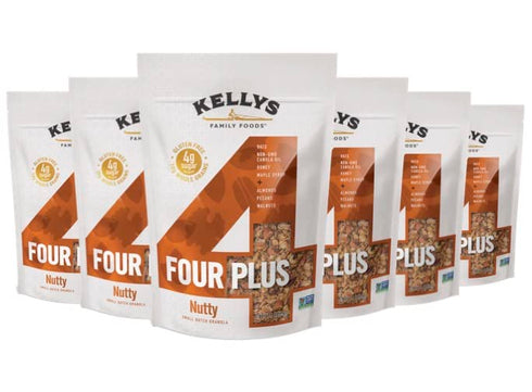Kellys Four Plus Granola Cereal | Nutty Healthy Granola for Yogurt |