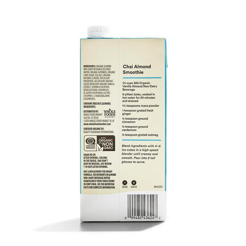 365 32 Oz (Pack 3) by Whole Foods Market, Organic Vanilla Almond Milk, Fl