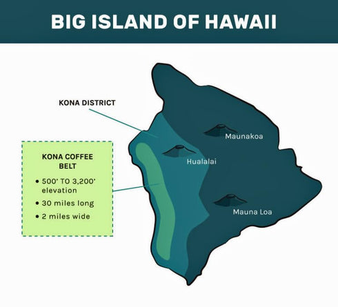 Keokea Coffee Co. 100% 1lb (16oz) Packaged Hawaiian Kona Coffee - Whole Bean - Dark/Medium Roast - - Private Reserve