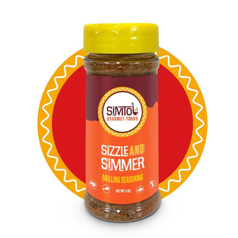 Simtol Gourmet Foods Simmer 5 oz Simtol Foods Sizzle and Grilling Seasoning Bold, Aromatic Spice Blend for Meat