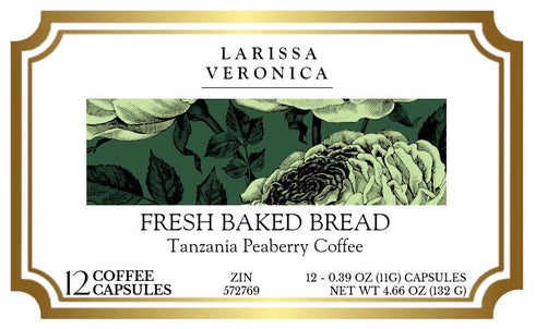 Larissa Veronica (12 572769) 2 Pack Fresh Baked Bread Tanzania Peaberry Coffee (Single Serve K-Cup Pods) (Gourmet