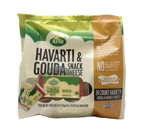 Generic Havarti and Gouda Cheese Snack, Made from real, creamy Havarti and rich