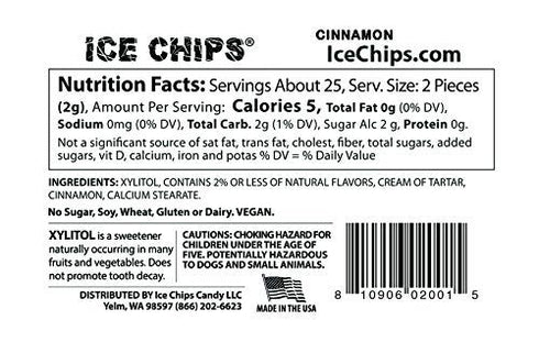 ICE CHIPS Xylitol Candy Tins - 5.28 oz total (Cinnamon, 3 Pack) - Includes BAND as shown