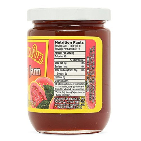 Hawaiian Sun 10-Ounce (Pack 4) Guava Jam, Jars