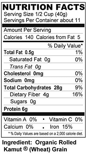 Shiloh Farms 2 Packs 16 - Organic Kamut Flakes, - Ounce each