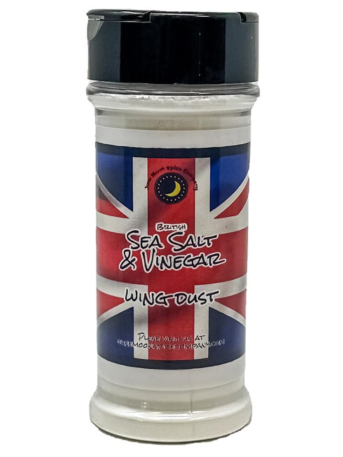 Premium British Sea Salt & Vinegar Wing Dust - Large Shaker, Calorie Free, Ideal for Crispy Chicken Wings!