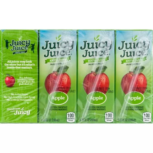 54 8 Pack 4 Packs Juicy Juice Apple Juice Single Serve Slim, Fluid Ounce, Per - Per Case