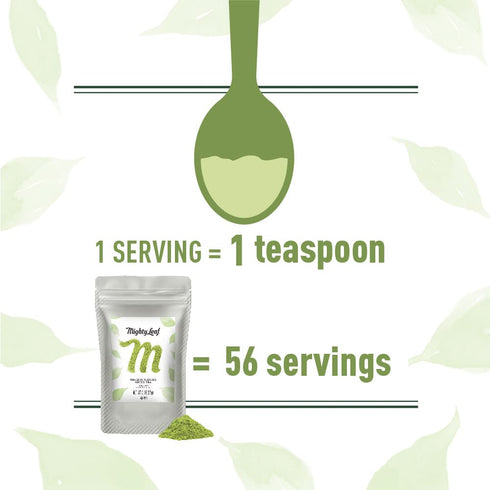 3 100% Mighty Leaf Tea, Organic Matcha Green Tea Powder - Ounce Bag, Japanese Matcha, Unsweetened