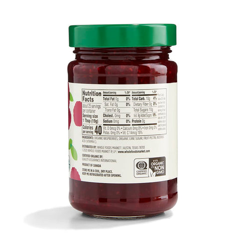 365 17 by Whole Foods Market, Organic Raspberry Fruit Spread, Ounce