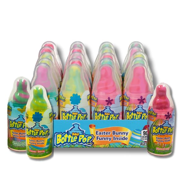Easter Baby Bottle Pops Candy Variety Strawberry, Strawberry Watermelon & Easter Berry