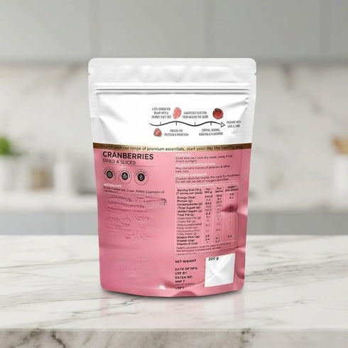Generic 200g,Cranberry, Dried Cranberries Healthy Snack for kids and adults | Resealable Pouch
