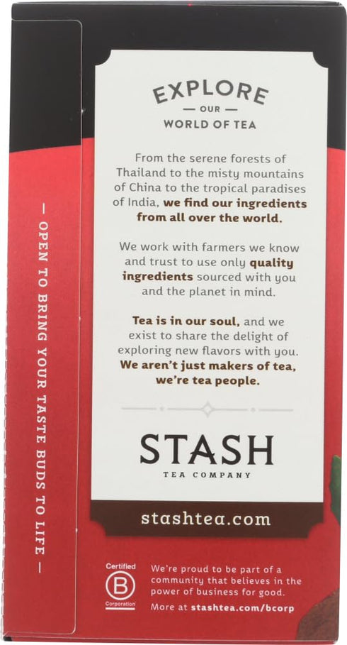 18 Count (Pack 2) Stash Tea Double Spice Chai Black Tea, Tea Bags in Foil